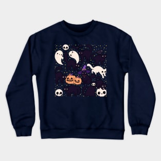 Cute halloween black cats Crewneck Sweatshirt